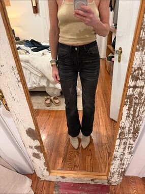 Women’s Black Straight-Leg Jeans